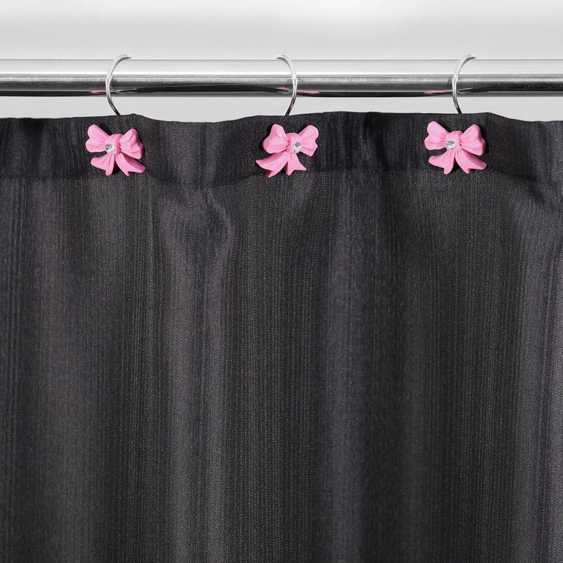 Popkozzi Pink Decorative Shower Curtain Hooks: Cute Bow Knot Shaped Rustproof Stainless Steel Shower Curtain Rings for Holiday Bathroom Décor - Chic Coquette Bathroom Accessories & Gift Set for Girls Kids - Image 5